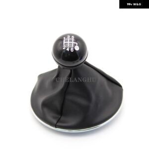 フィアット 500C 2009 - 15 カー スタイリング 6速 ギア シフト スティックノブ レベル レザー ブーツ 付き - gear shift knob boot