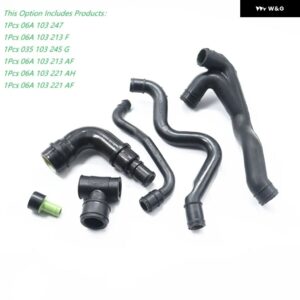 クランクケース ブリーザーホース 換気真空 チューブ チェック バルブ アセンブリ アウディ A3 8L A4 B6 A6 C5 VW GOLF 4 MK4 JETTA PASSAT B5 - 6pcs