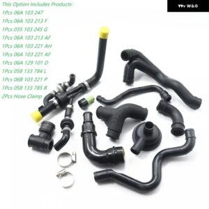 クランクケース ブリーザーホース 換気真空 チューブ チェック バルブ アセンブリ アウディ A3 8L A4 B6 A6 C5 VW GOLF 4 MK4 JETTA PASSAT B5 - 12pcs