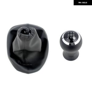 トヨタ YARIS II 2 MK2 2005 - 11 カー スタイリング 5/6速ギアスティック シフト ノブ レベルレザー ブーツ - Boot 5S Black Type1