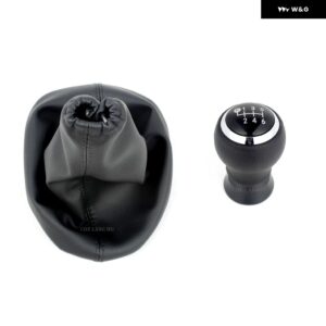 トヨタ YARIS II 2 MK2 2005 - 11 カー スタイリング 5/6速ギアスティック シフト ノブ レベルレザー ブーツ - Boot 6S Black Type1