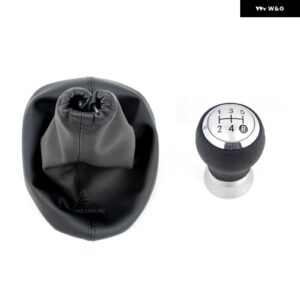 トヨタ YARIS II 2 MK2 2005 - 11 カー スタイリング 5/6速ギアスティック シフト ノブ レベルレザー ブーツ - Boot 5S Sliver Type1