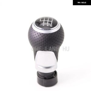 VW ゴルフ 7 A7 MK7 GTI GTD 2013 - 17 カー スタイリング 5速 6速 ギアスティック シフト ノブ ブラックレザー ブーツ 付き - 6 speed