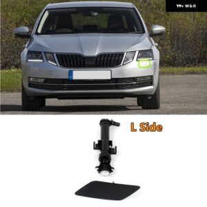 シュコダ オクタビア 2017 2018 2019 カー スタイリング フロント ヘッドライト ウォッシャースプレーノズル シリンダー ジェットとウォッシャーカバー - L Side Set