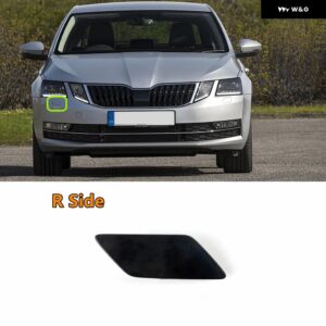 シュコダ オクタビア 2017 2018 2019 カー スタイリング フロント ヘッドライト ウォッシャースプレーノズル シリンダー ジェットとウォッシャーカバー - R Side Cover CUP