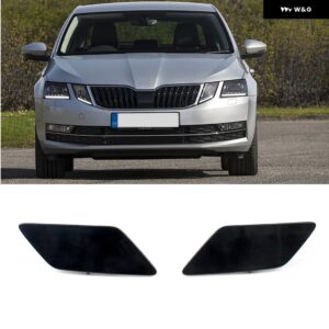 シュコダ オクタビア 2017 2018 2019 カー スタイリング フロント ヘッドライト ウォッシャースプレーノズル シリンダー ジェットとウォッシャーカバー - Pair Side Cover CUP