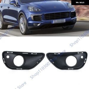 フォグランプ カバー グリル ポルシェ カイエン 2015 - 18 ヘッドライト カバー フロント バンパー グリル 95850582300 95850582400 - Only 1 Left