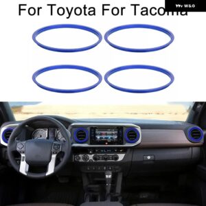 エアコン カバー A C ベント トリム 車内 インテリア アップグレード コンパクトデザイン カスタム 可能なサイズ トリム 装飾 カバー - blue
