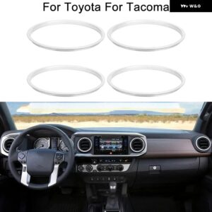 エアコン カバー A C ベント トリム 車内 インテリア アップグレード コンパクトデザイン カスタム 可能なサイズ トリム 装飾 カバー - Silver