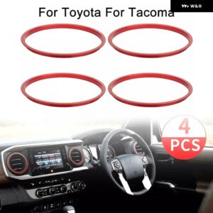 エアコン カバー A C ベント トリム 車内 インテリア アップグレード コンパクトデザイン カスタム 可能なサイズ トリム 装飾 カバー - Orange