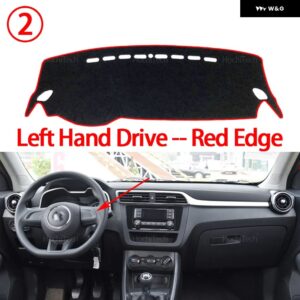 MG ZS ZX ZST ASTOR 2017 - 22 滑り止めマット ダッシュボード カバー パッド サンシェード ダッシュマット カーペット カーアクセサリー - Red Edge