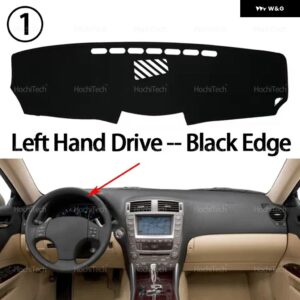 レクサス IS250 IS300 IS350 2006-2011 ダッシュボード カバー ダッシュボード マット カーペット パッド シェード ケープ ブランケット カーアクセサリー - Left Hand Black