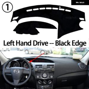 マツダ 3 アクセラ 2009 - 13 M3 BL 滑り止めマット ダッシュボード カバー パッド サンシェード ダッシュマットカーペットカーアクセサリー - Left Hand Black