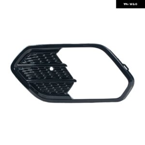 車用フロント バンパー フォグランプ フレーム グリル カバー フォード エスケープクーガ 2017 2018 2019 クロームフロント フォグランプ トリム カバー - Bright black 1 Left