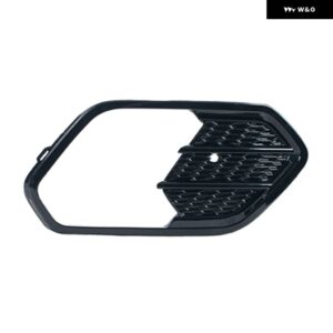 車用フロント バンパー フォグランプ フレーム グリル カバー フォード エスケープクーガ 2017 2018 2019 クロームフロント フォグランプ トリム カバー - Bright black 1 Right