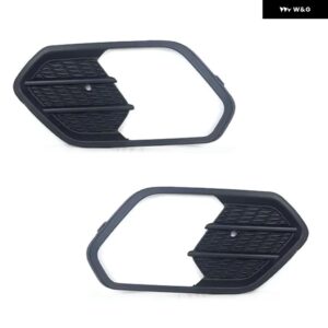 車用フロント バンパー フォグランプ フレーム グリル カバー フォード エスケープクーガ 2017 2018 2019 クロームフロント フォグランプ トリム カバー - Dumb black 1 pair