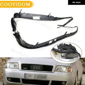 フロント ヘッドライト シールカバー トリム アウディ A6 C5 2002 - 05フェイスリフト4B0941191A 4B0941192Aカー スタイリング モールディングストリップ - Left and Right