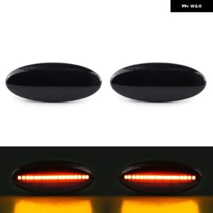 日産 キューブ エヴァリア リーフ マイクラ ノート NP300 NV200 キャシュカイ X-TRAIL ジューク ルノー コレオス LED サイドマーカーランプ フェンダーライ - Smoked Normal Amber