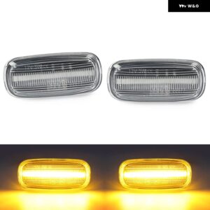 アウディ A3 2000-2003 A8 1999-2002 TT 2000-2006 クリアスモークレンズ LED サイドマーカーランプ フェンダーウィンカー ダイナミック アンバー ライト - Clear Normal Amber
