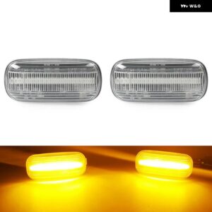 アウディ A3 S3/8P A4 S4/RS4 A6 S6/RS6 A8 TT クリアスモークレンズ LED サイドマーカーランプ フェンダーウィンカー ダイナミック アンバー ライト - Clear Normal Amber