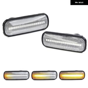 ホンダ レジェンド HRV CRV アコード アヴァンシア シビック ドマーニ インスパイア インテグラ オルティア パートナー LED サイドマーカーランプ フェンダ - Clear Dynamic Amber