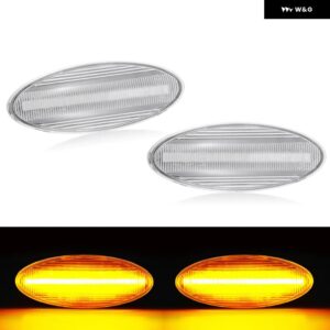 トヨタ ヤリス RAV4 オーリス カローラ LED サイドマーカーランプ フェンダー ウィンカーライト 2個 - Clear Normal Amber