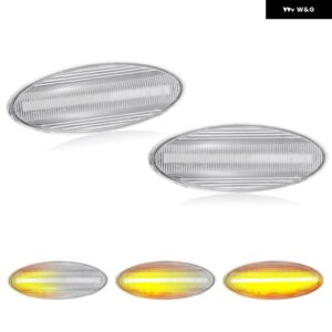 トヨタ ヤリス RAV4 オーリス カローラ LED サイドマーカーランプ フェンダー ウィンカーライト 2個 - Clear Dynamic Amber