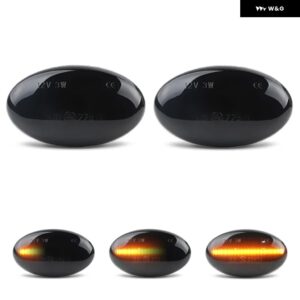 ベンツ スマート W450/W452 A クラス W168 シタン W415 ヴィト W639/W447 LED サイドマーカーランプ フェンダー ウィンカー 2個 - Smoked Dynamic Amber