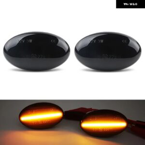 ベンツ スマート W450/W452 A クラス W168 シタン W415 ヴィト W639/W447 LED サイドマーカーランプ フェンダー ウィンカー 2個 - Smoked Normal Amber