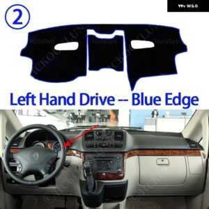 メルセデス ベンツ ヴィト W639 ビアノ ヴァレンテ V クラス 2004-2014 ダッシュボード カバー パッド 日焼け防止 パッド UVカットマット LHD - Blue Edge
