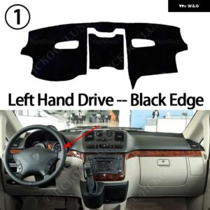 メルセデス ベンツ ヴィト W639 ビアノ ヴァレンテ V クラス 2004-2014 ダッシュボード カバー パッド 日焼け防止 パッド UVカットマット LHD - Black Edge