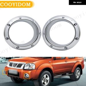 カーアクセサリー クロームフロント バンパー フォグランプ グリル フォグランプ カバー ドライビングライト フレーム 日産 ピックアップ パラディン - Left and Right