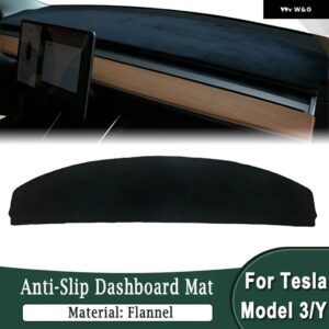 テスラ モデルY 2020-2023 モデル3 2017-2023 ダッシュボード カバー パッド 滑り止め ダッシュボード フランネルカーペット サンシェード ダッシュマット - For Model 3
