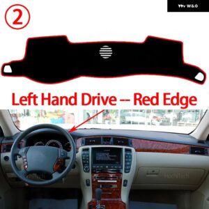 トヨタ クラウン S180 2003 04 05 06 07 2008 滑り止めマット ダッシュボード カバー パッド サンシェード ダッシュマット カーペット カーアクセサリー - Left Hand Red Edge