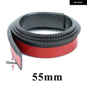 1.5M 汎用 カーフェンダーフレア ゴムホイールアイブロウ ステッカー 防止 トリム シールストリップ アーチ マッドガード - Carbon fiber 55mm