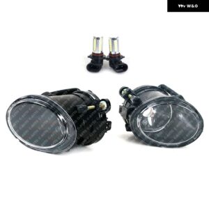 車用 バンパー フォグランプ フォグランプ フロント BMW E46 3シリーズ 2001-2005 M3 1999-2002 E39 M5 フォグランプ ハロゲンLED 電球 付き - Left and Right2