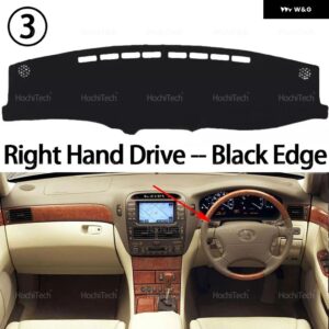 レクサス LS430 2002 - 05 車 ダッシュボード カバー 光を避ける パッド 計器プラットフォームカバー マット カーペットアクセサリー - Right Hand Black