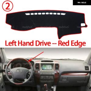 レクサス GX470 J120 2003 - 09 自動車 ダッシュボード カバー ダッシュマットボード パッド カーペットダッシュマット UVカットマット - Left Hand Red Edge