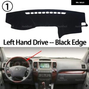 レクサス GX470 J120 2003 - 09 自動車 ダッシュボード カバー ダッシュマットボード パッド カーペットダッシュマット UVカットマット - Left Hand Black