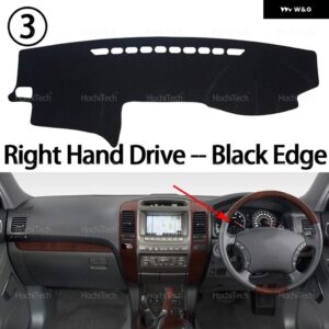 レクサス GX470 J120 2003 - 09 自動車 ダッシュボード カバー ダッシュマットボード パッド カーペットダッシュマット UVカットマット - Right Hand Black