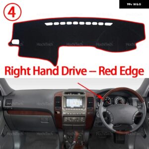 レクサス GX470 J120 2003 - 09 自動車 ダッシュボード カバー ダッシュマットボード パッド カーペットダッシュマット UVカットマット - Right Hand Red Edge