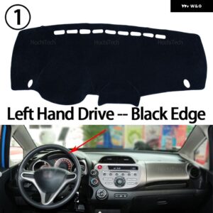 ホンダ ジャズ 2008-2013 GE6 GE7 GE8 GE9 アクセサリー 自動車 ダッシュボード カバー ダッシュマットボード パッド カーペットダッシュマット - Left hand drive