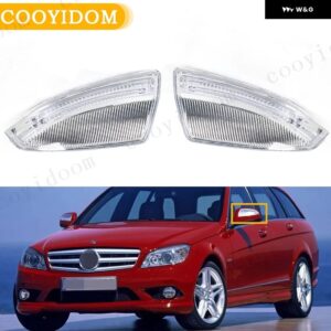 車用LED ウィンカーライト メルセデス ベンツ ML クラス W204 W164 ML300 ML500 ML550 ML320 ドア リアビュー サイドミラー ランプ - pair