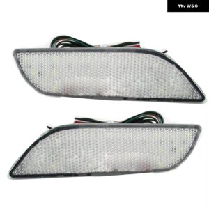 ブレーキライト カーアクセサリー 2個 LED リア バンパー ライト テール リフレクター ストップブレーキ ランプ スバル インプレッサ XV WRX LEVORG - White Shell