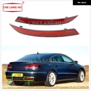 VW パサート CC 2008 - 12 カー スタイリング レッド リア バンパー リフレクター テールライト バー ブレーキ パーキング ハザード - Pair