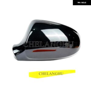 ブラックリアミラー カバー フォルクスワーゲン VW パサート B5 セダン コンビ ワゴン 2003 2004 2005 ドアウィングミラー ハウジング ケース - Left Side