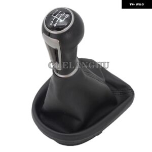 5/6速MT車用ギアスティック シフト ノブ PUレザー ブーツ シート レオン 2006 - 12 - 5 Speed Black