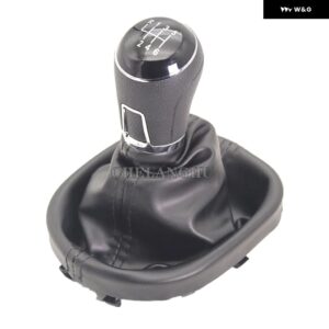 フォルクスワーゲン VW キャディ 2011 - 15 カー スタイリング 5/6速 ギア シフト スティックノブ レザー ブーツ - 6 Speed3