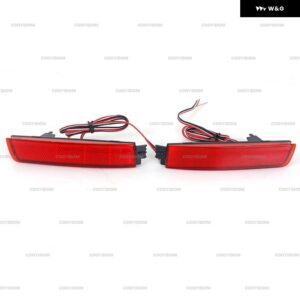 2個 LED リア バンパー リフレクター ブレーキライト ストップランプ リバースライト 日産 ジューク Z51 ムラーノ インフィニティ FX35 FX37 - Red Shell