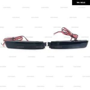 2個 LED リア バンパー リフレクター ブレーキライト ストップランプ リバースライト 日産 ジューク Z51 ムラーノ インフィニティ FX35 FX37 - Black Shell